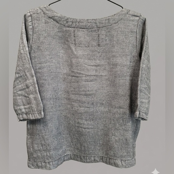 notPERFECTLINEN Gray Linen/wool Top - Picture 2 of 3